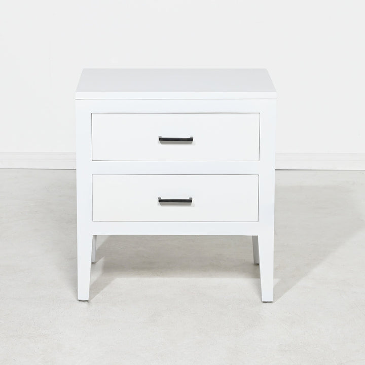 Turner Bedside Table | White |2 Drawers - Suzie Anderson Home