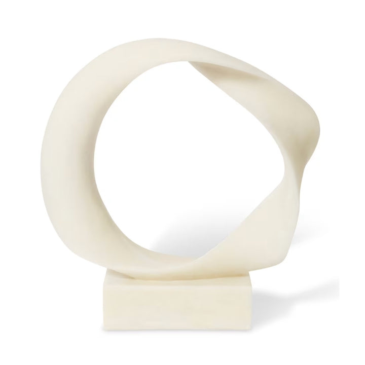 Twist Resin Sculpture | White 57cmH