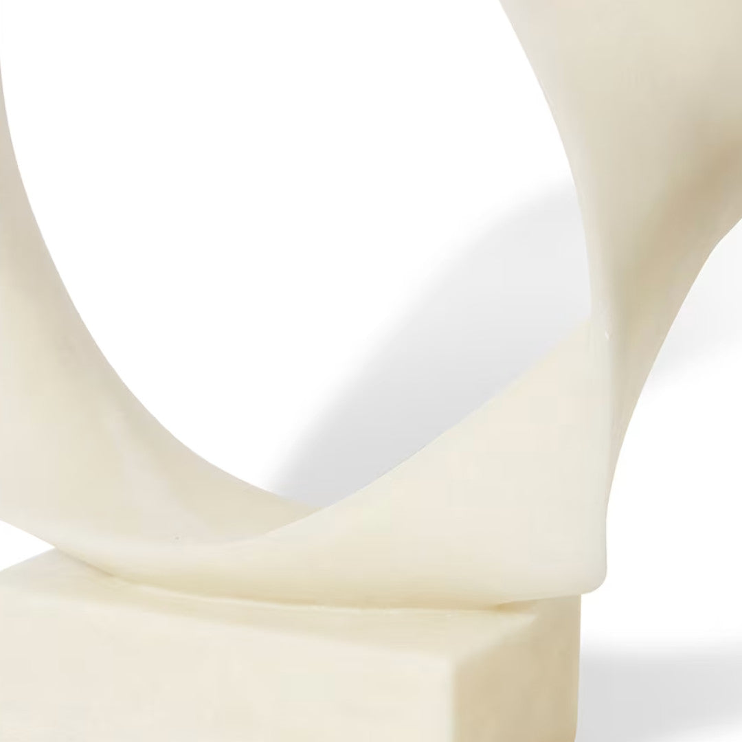 Twist Resin Sculpture | White 57cmH
