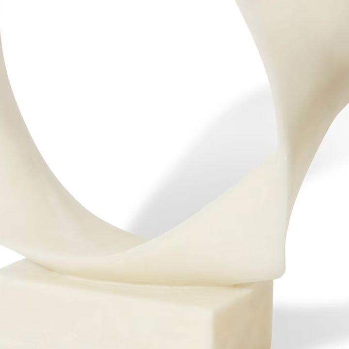 Twist Resin Sculpture | White 57cmH