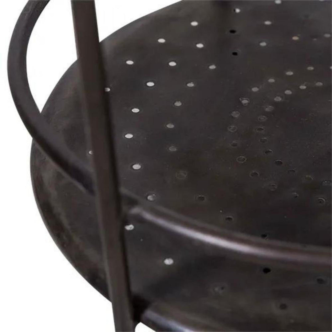 Two Tiered Iron Round Table | W46 x H61cm - Suzie Anderson Home