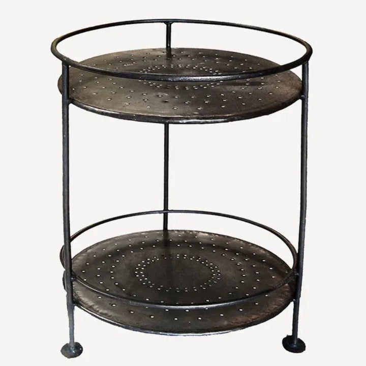 Two Tiered Iron Round Table | W46 x H61cm - Suzie Anderson Home