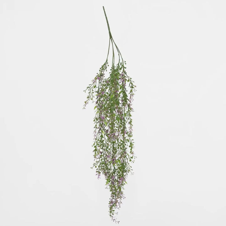 Faux Purple Berries Boxwood Hanging Vine