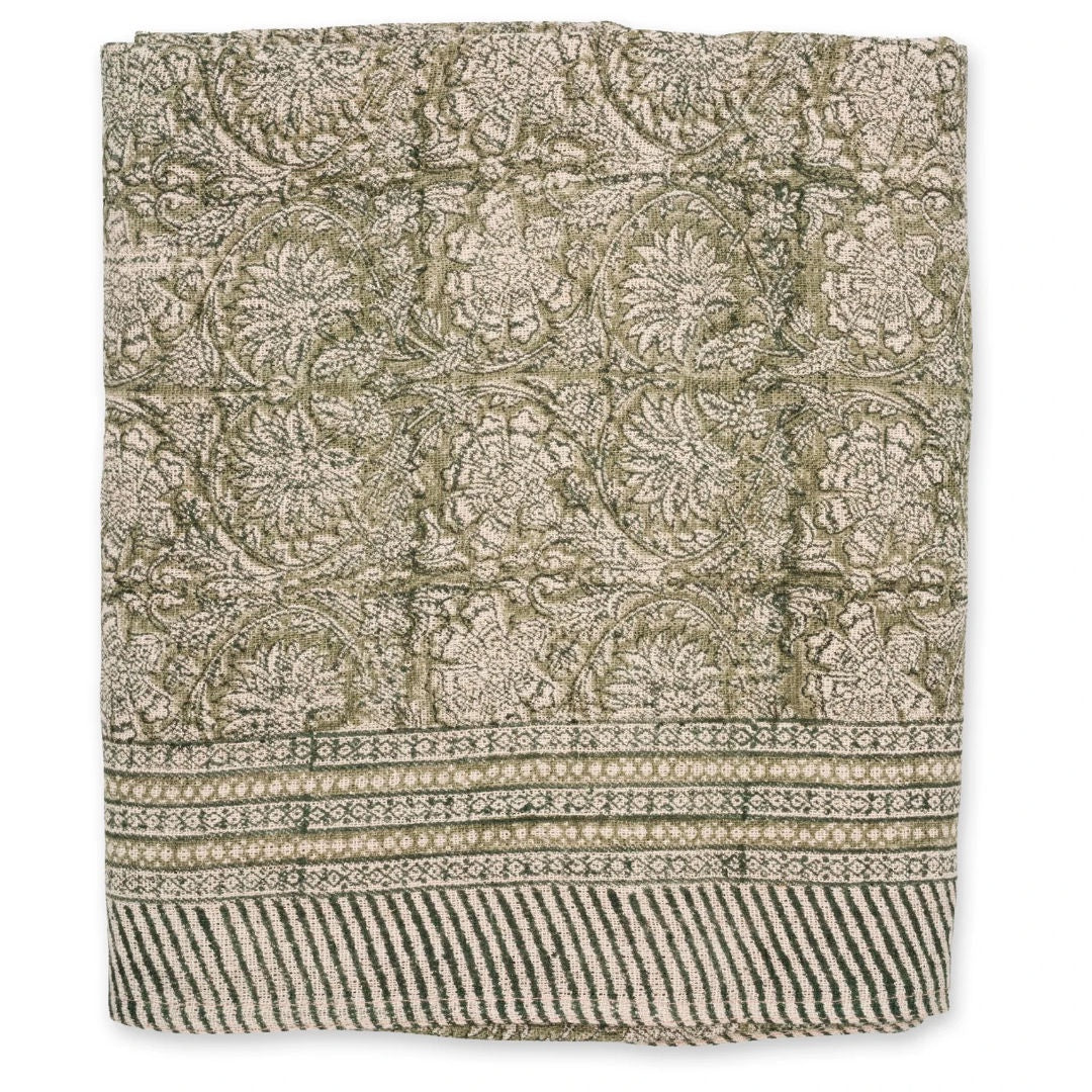 Paradise Linen Tablecloth | Green | 150 x 230cm