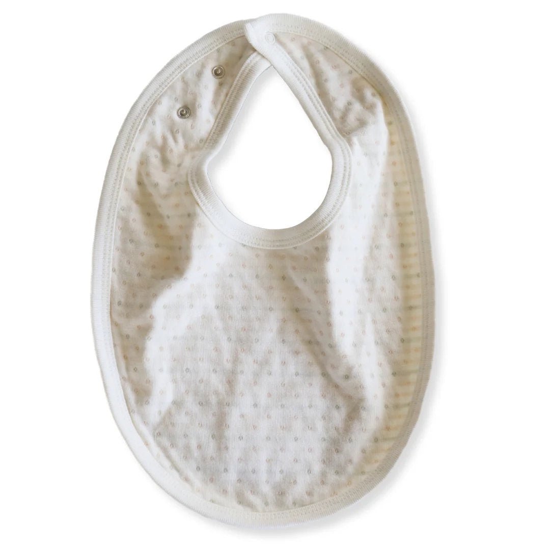 Undyed Organic Cotton Bib 2pk | Dots - Suzie Anderson Home