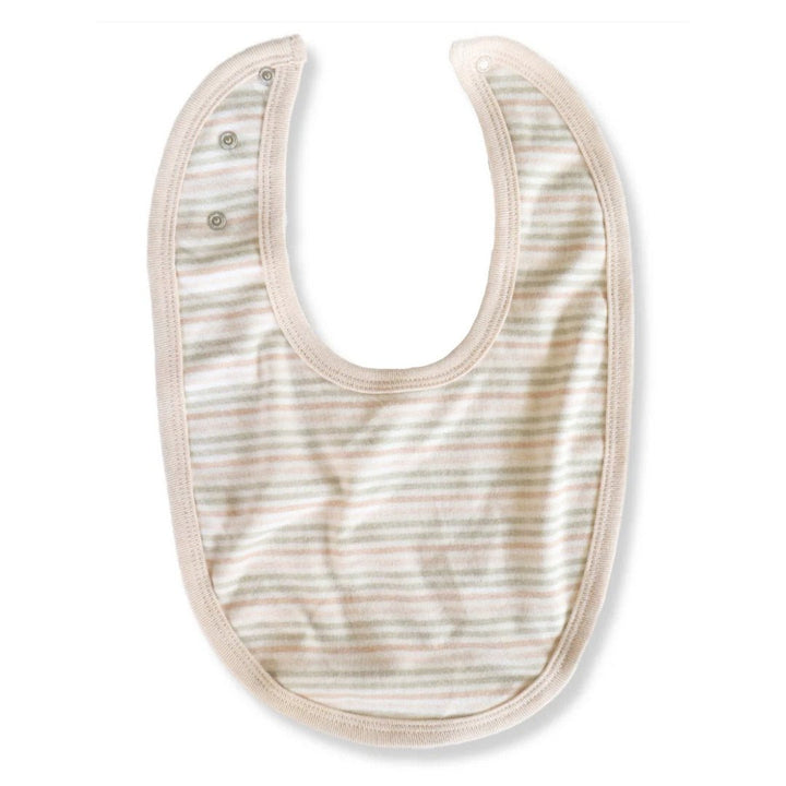 Undyed Organic Cotton Bib 2pk | Stripes - Suzie Anderson Home