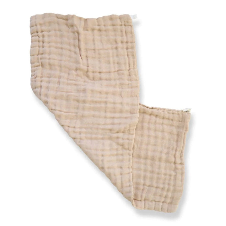 Undyed Organic Cotton Muslin Burp Cloth | 2 Pack | Brown - Suzie Anderson Home