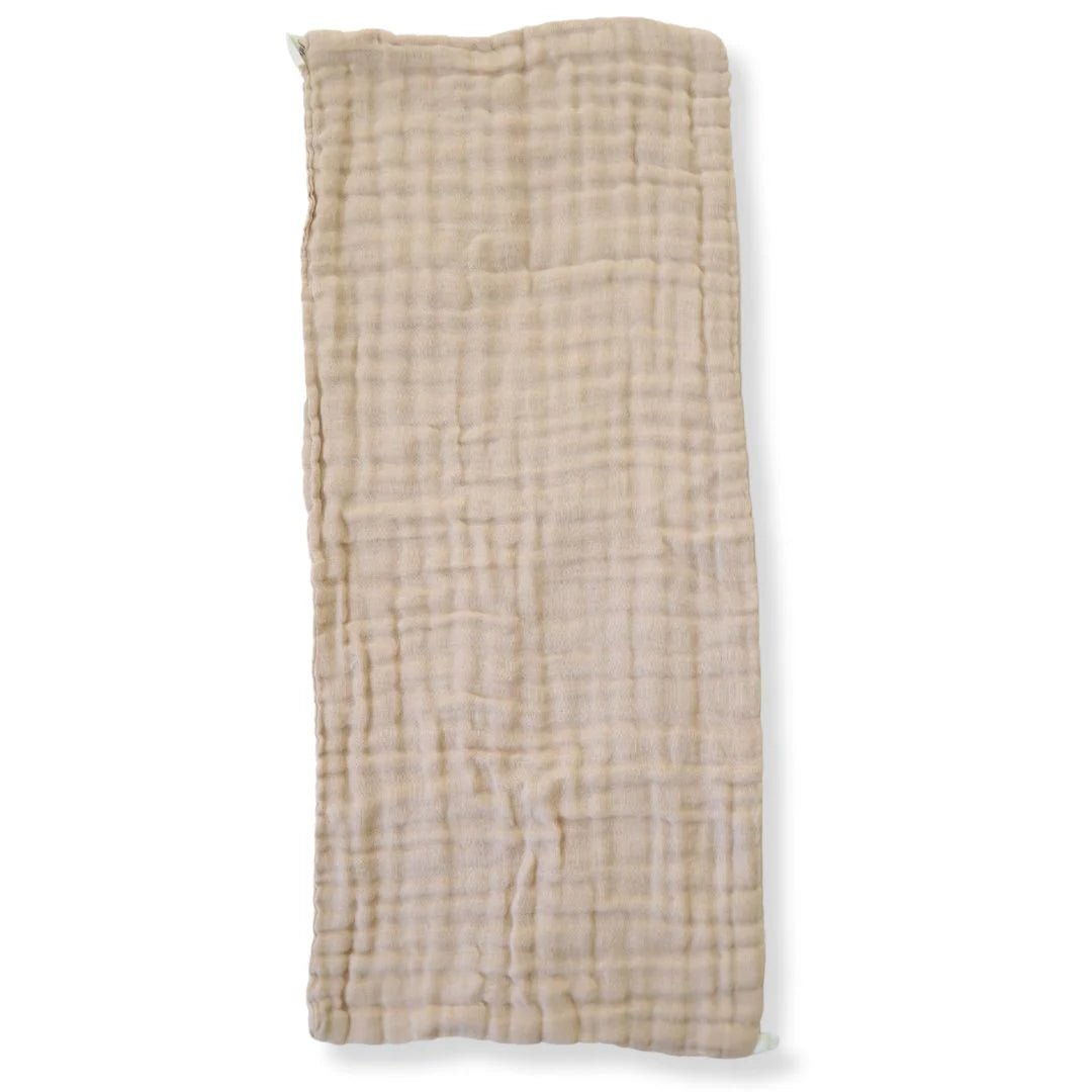 Undyed Organic Cotton Muslin Burp Cloth | 2 Pack | Brown - Suzie Anderson Home