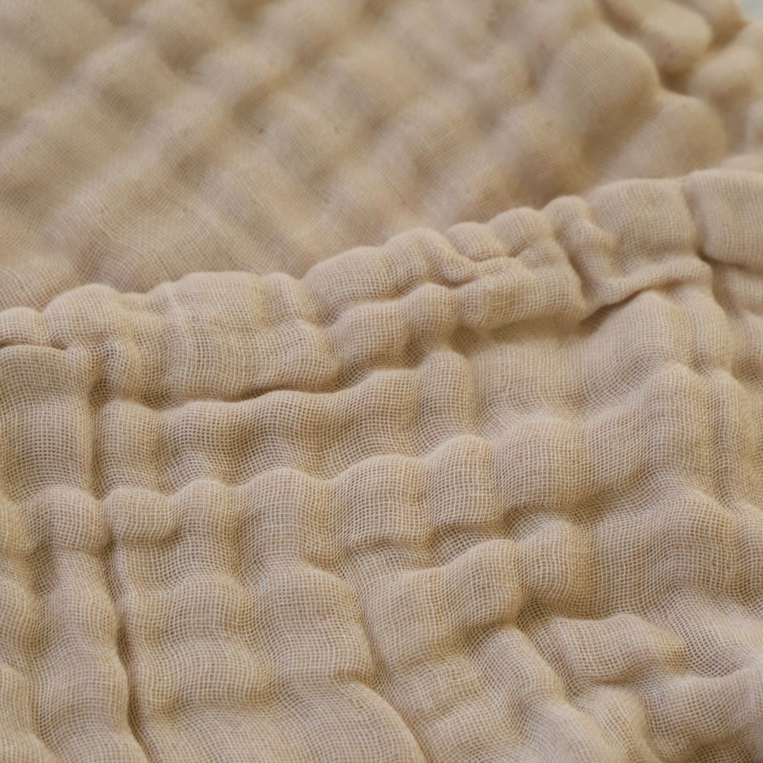 Undyed Organic Cotton Muslin Burp Cloth | 2 Pack | Brown - Suzie Anderson Home