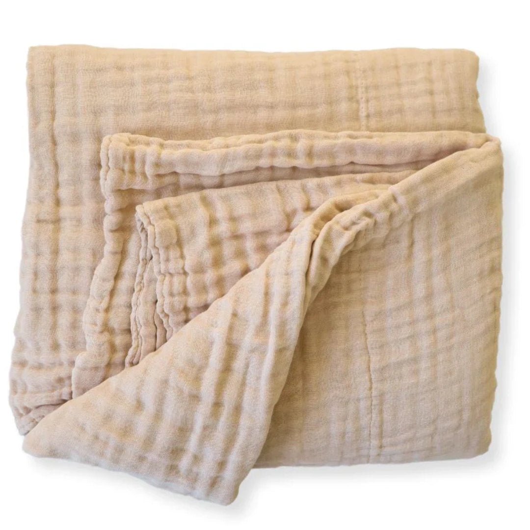 Undyed Organic Cotton Muslin Wrap | Brown - Suzie Anderson Home