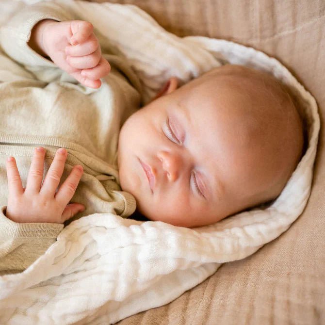 Undyed Organic Cotton Muslin Wrap | Brown - Suzie Anderson Home