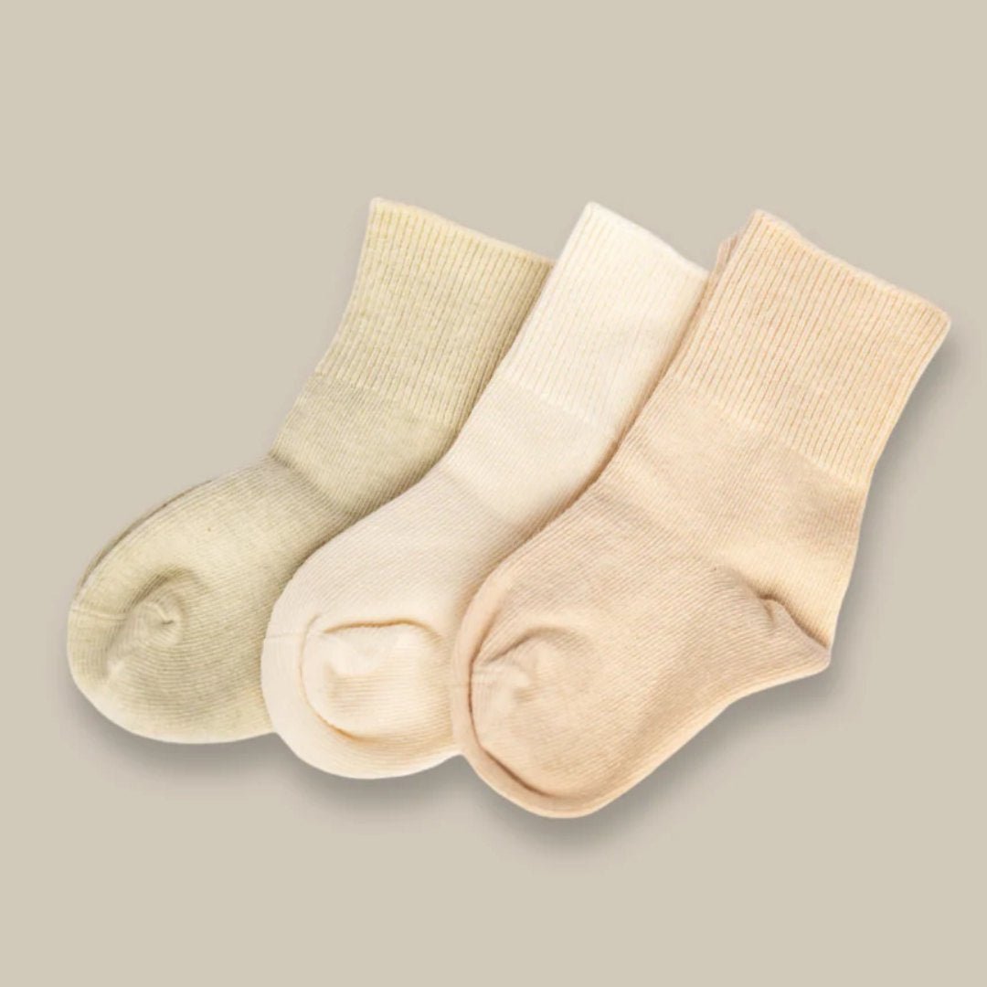 Undyed Organic Cotton Ribbed Socks | 3 Pack - Suzie Anderson Home