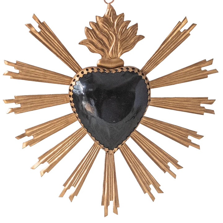 Sunrise Black Heart Ornament