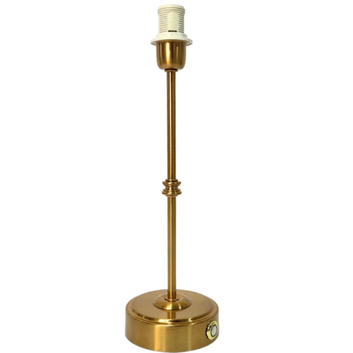Luxe Gold USB Lamp Base with globe & charger