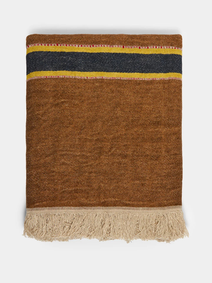 Belgian Libeco Linen Guest Towel | Camp Stripe