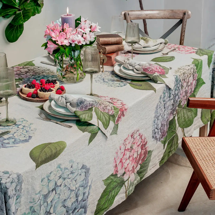 Hydrangea | Linen Tablecloth Natural | 170x250cm