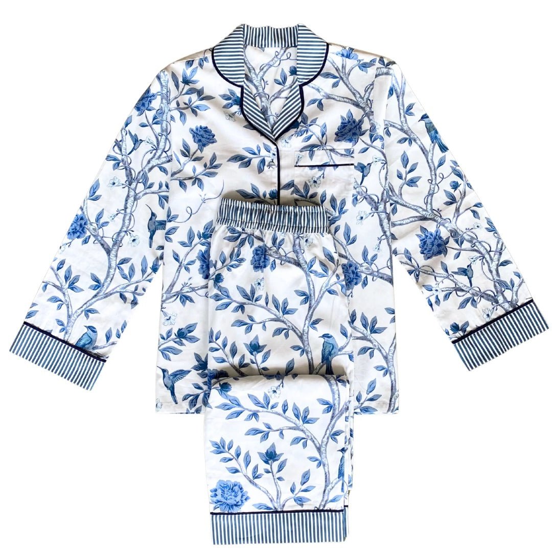 Versailles Blue Chinoiserie Pyjama Set | Small | 8 - Suzie Anderson Home