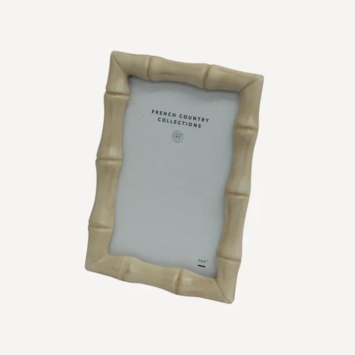 Bamboo Faux Cream Photo Frame | 4"x6"