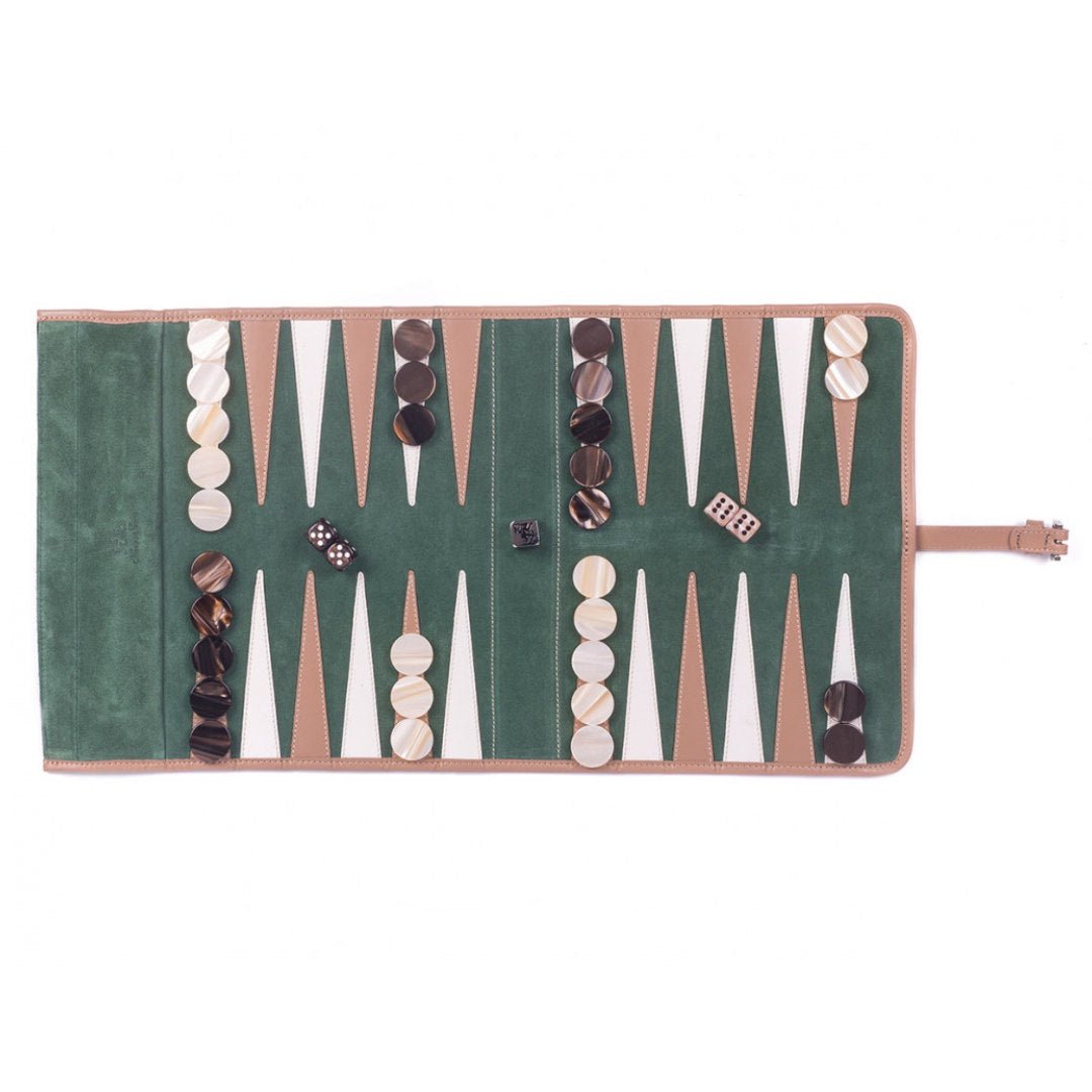 Victor Handcrafted in Paris Travel Backgammon set | Basilico - Suzie Anderson Home