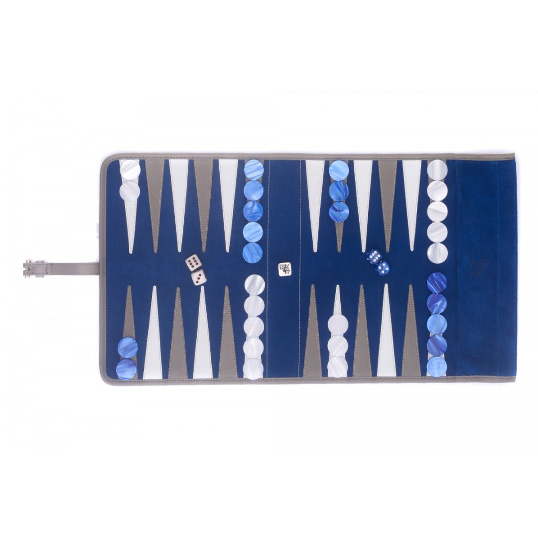 Victor Handcrafted in Paris Travel Backgammon set | Mysterious - Suzie Anderson Home