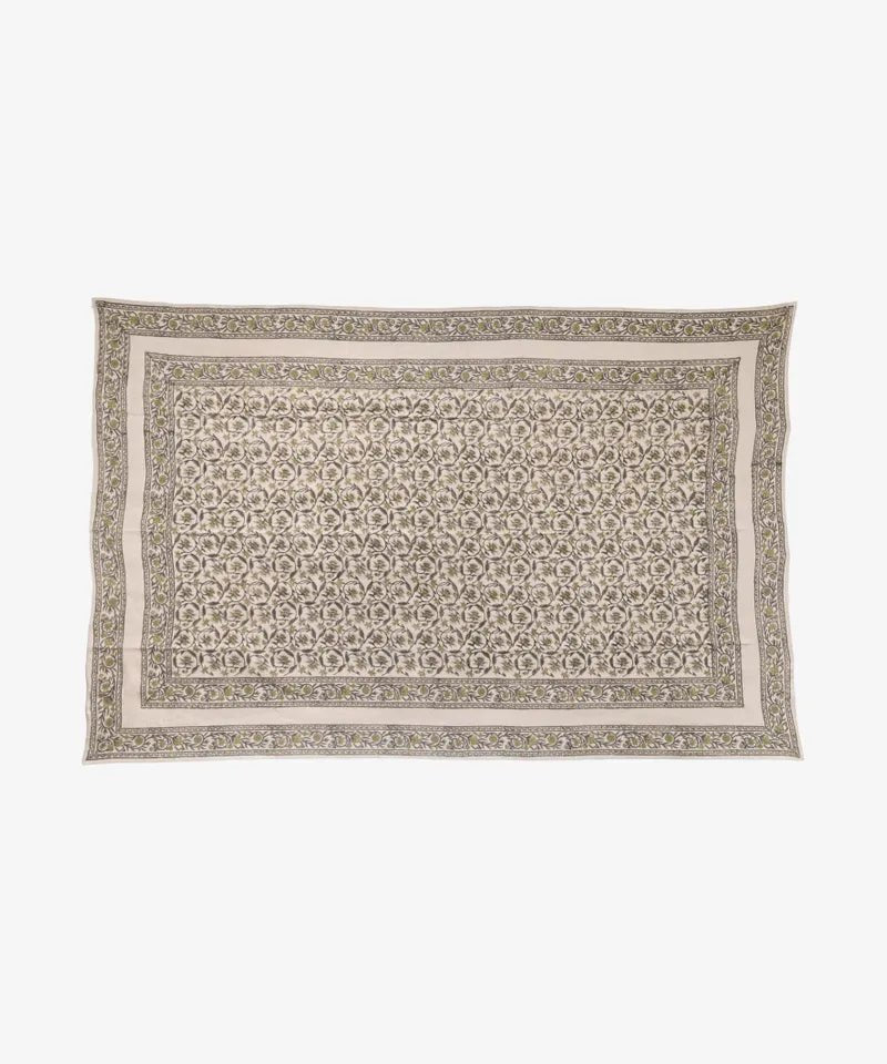 Victoria Handblock Printed Tablecloth | 155x250cm - Suzie Anderson Home