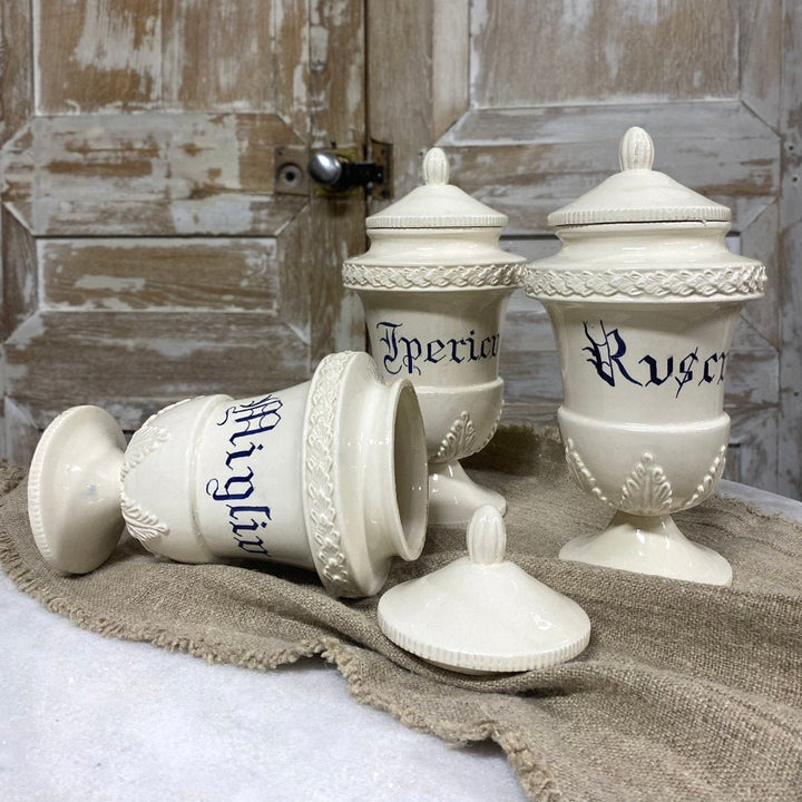 Vintage Apothecary Ceramic pots | Italian |1950 | H28xD14cm | Assorted Design - Suzie Anderson Home