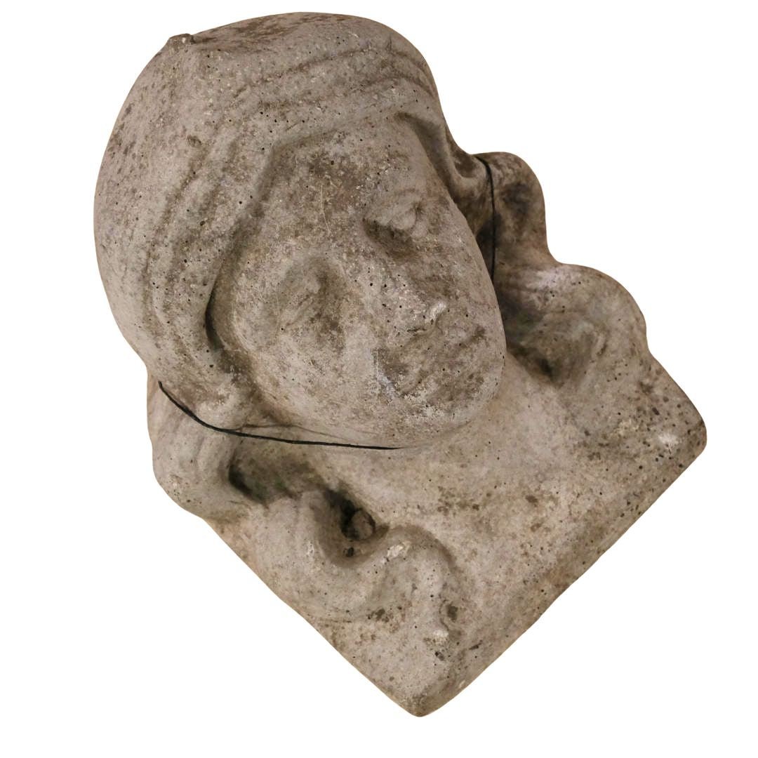 Vintage Decorative Carved Stone Head | The Netherlands - Suzie Anderson Home