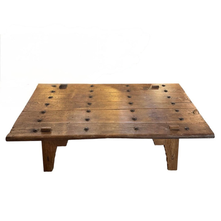 Vintage Indian Coffee Table | Reclaimed Studded Old Door | W172 x D95 x H44cm - Suzie Anderson Home