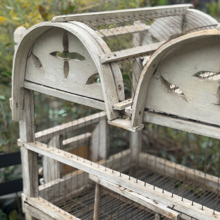 Vintage Italian Painted birdcage | Circa 1900 | W89 x D46 x H54cm (BOWRAL) - Suzie Anderson Home