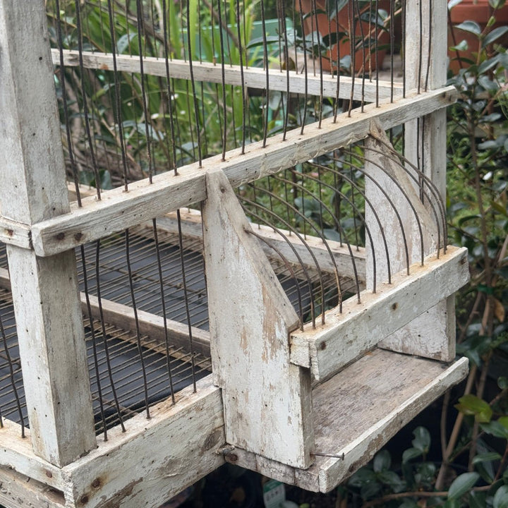 Vintage Italian Painted birdcage | Circa 1900 | W89 x D46 x H54cm (BOWRAL) - Suzie Anderson Home