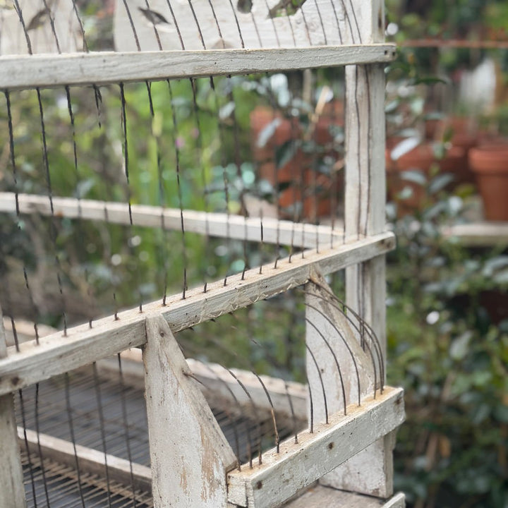 Vintage Italian Painted birdcage | Circa 1900 | W89 x D46 x H54cm (BOWRAL) - Suzie Anderson Home