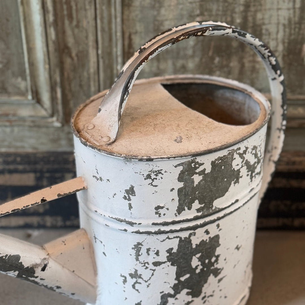 Vintage Metal Watering Can | White (BOWRAL) - Suzie Anderson Home