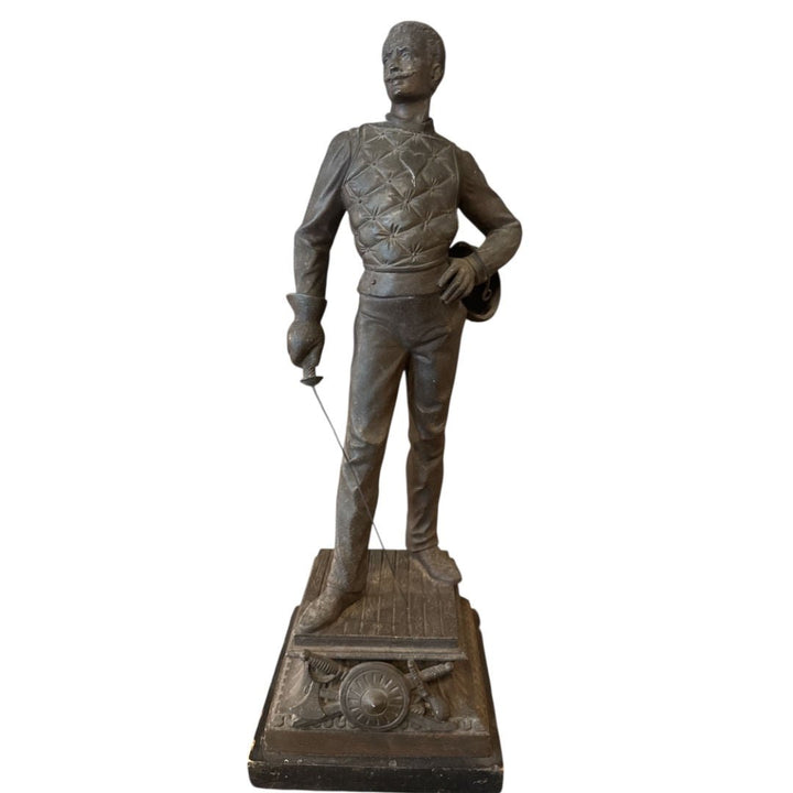 Vintage Spelter Statue | Fencer | Sourced in Belgium - Suzie Anderson Home