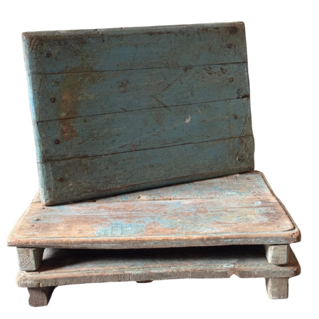 Vintage Timber Decorative Elevated Presentation Boards | Rustic Blue Patina | The Netherlands (BOWRAL) - Suzie Anderson Home