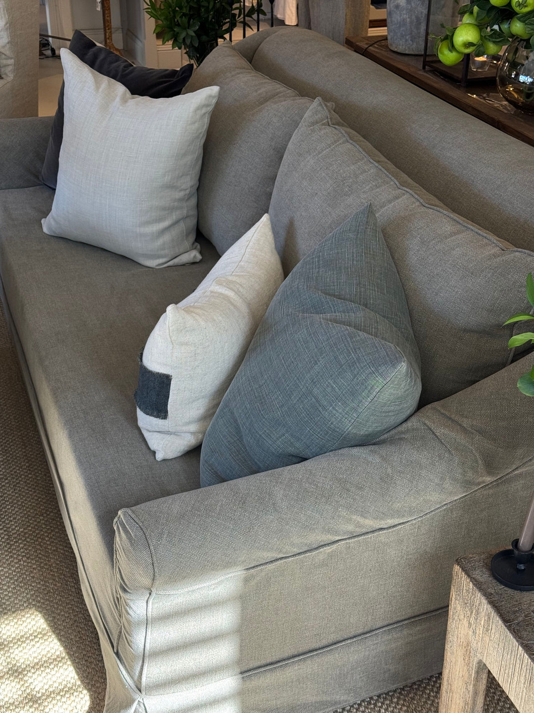 Flamant Belgium | Bari Slipcovered Sofa with Two Cushions | 245cm