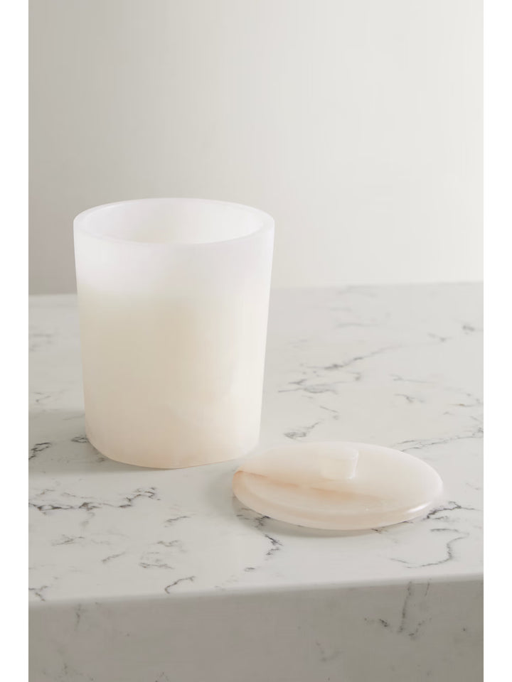 Trudon Alabaster Candle with Lid 270g | Abd el Kader | Moroccan Mint Tea