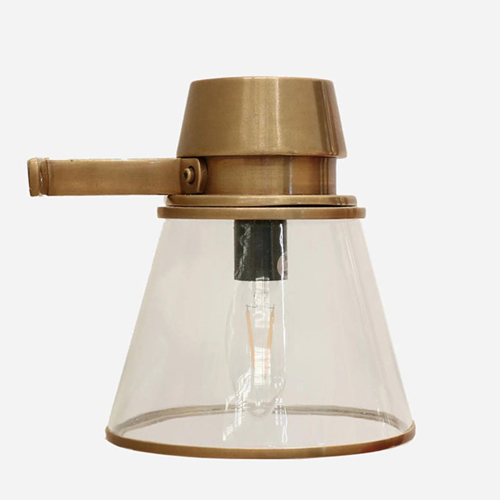 Rowe Glass Wall Lamp | Antique Brass