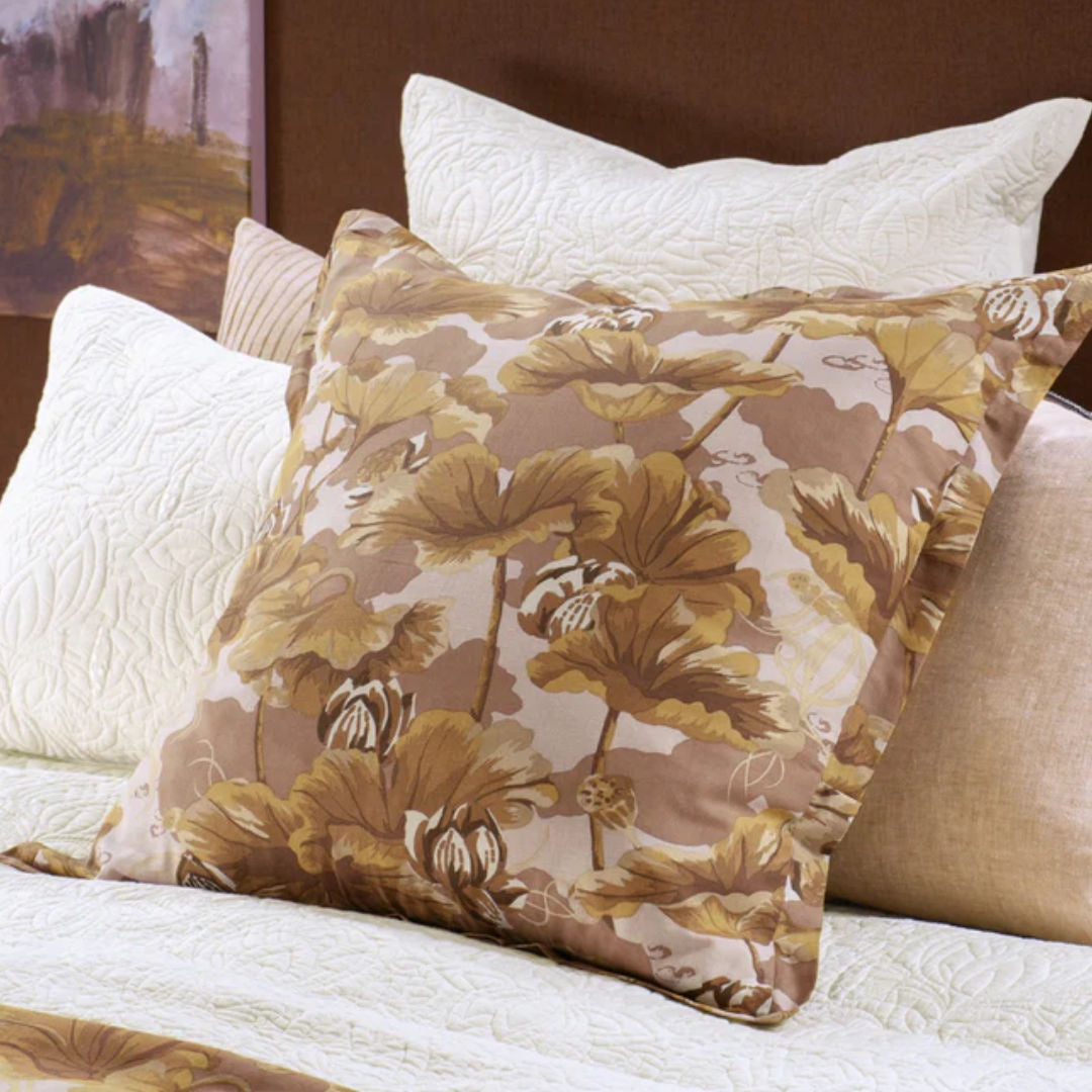 Waterlily Eurocase PAIR | Clay-Suzie Anderson Home