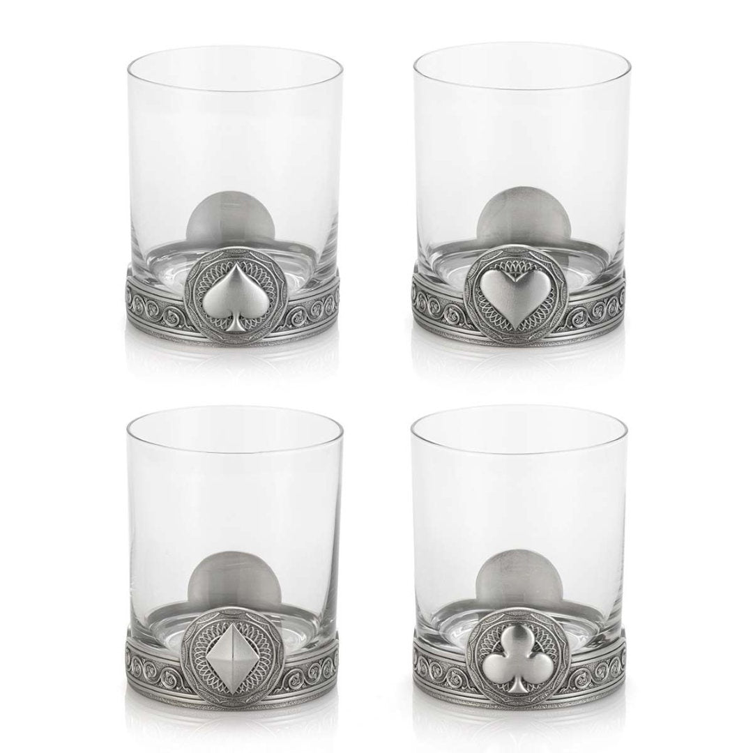 Whiskey Tumbler SET OF 4 | Aces - Suzie Anderson Home