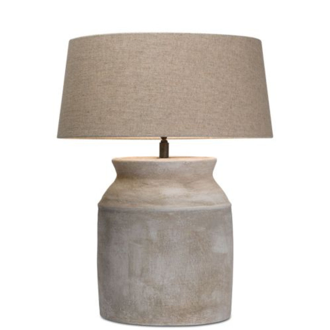 Strado Ceramic Jug Lamp Base | White/Ecru | Large | W28cm x H43cm
