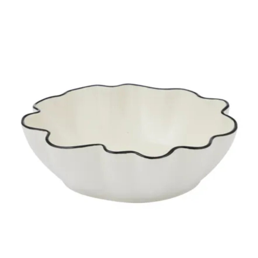 Windsor Ceramic Bowl 16cm | Ivory/Black - Suzie Anderson Home