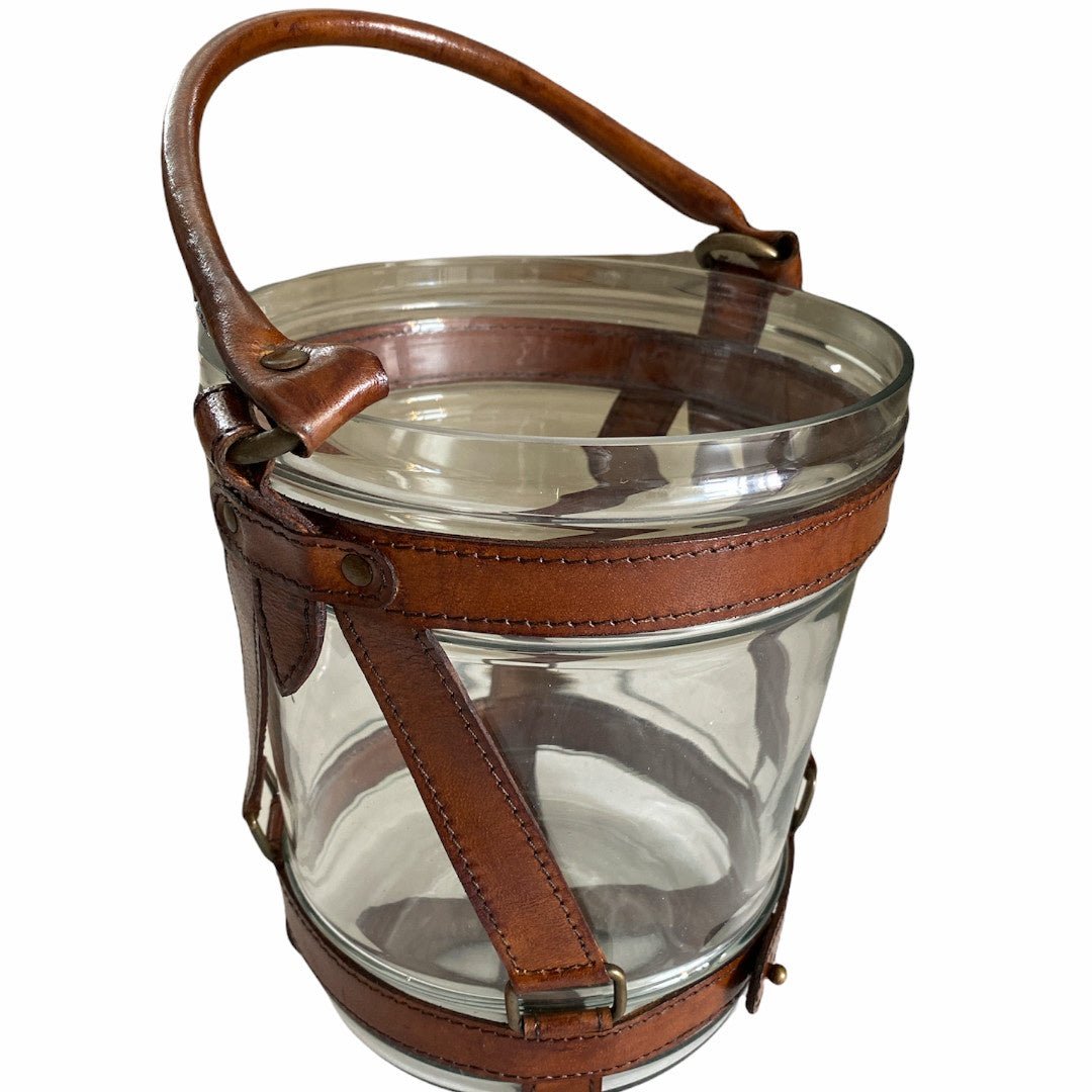 Wine Bucket | Glass and Leather - Suzie Anderson Home