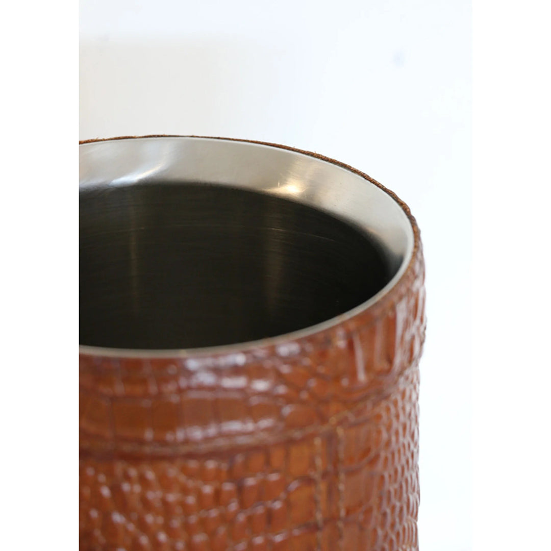 Wine Cooler | Croc Leather - Suzie Anderson Home