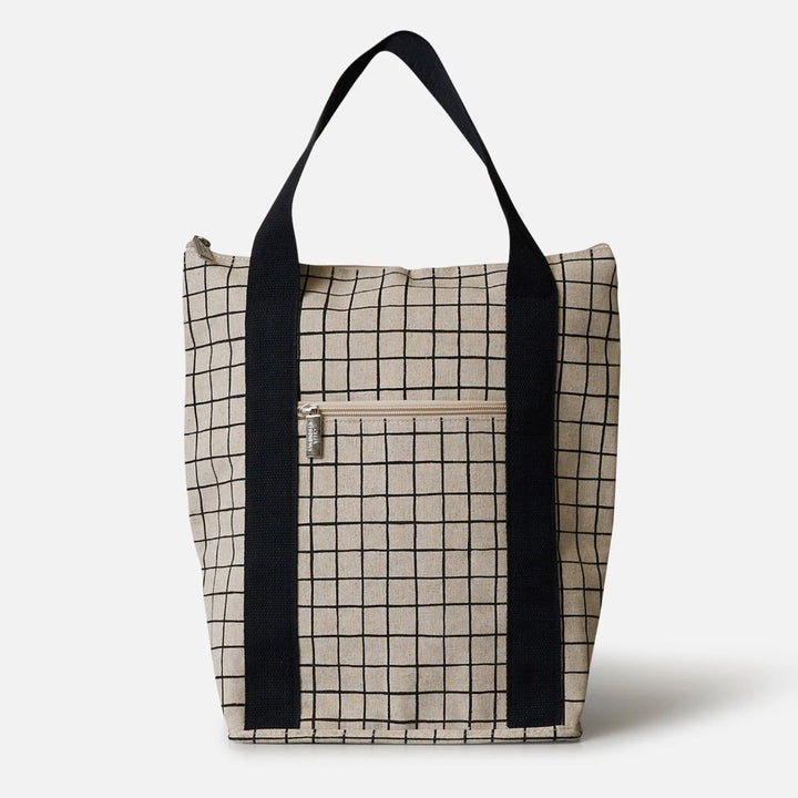 Grid Wine Cooler Bag | Natural