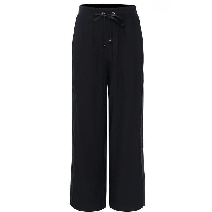 Moke | Indiana Pants | Black with Satin Stripe