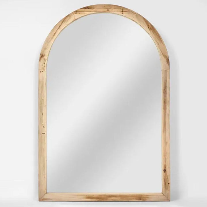Plank Natural Wood Arched Mirror | W100 x 150cm