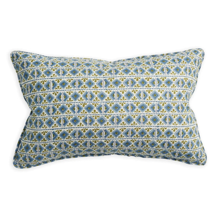 Ishtar Moss Azure Cushion & Insert | 35x55cm