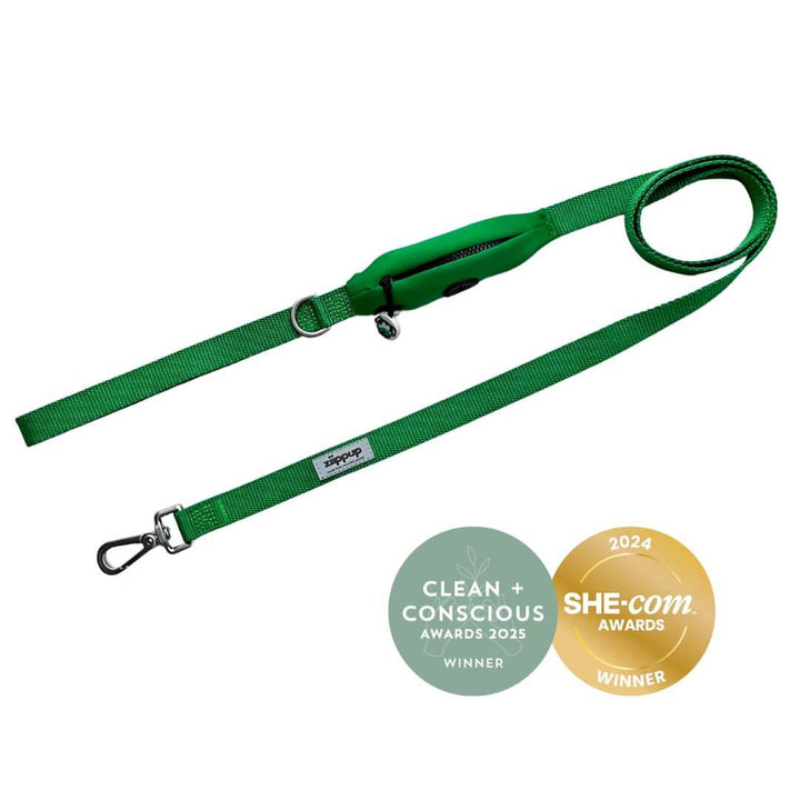 Ziippup  | Green Dog Lead with Built in Pocket (BOWRAL)