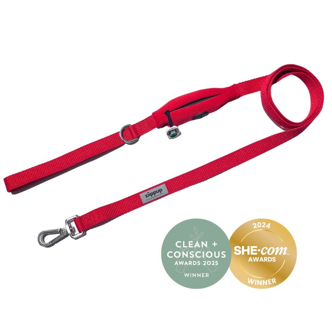 Ziippup  | Red Dog Lead with Built in Pocket (BOWRAL)